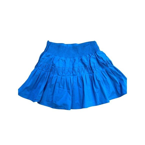 EUC Ramy Brook Women's Blue Ruched Mini Skirt Size M - Picture 2 of 5